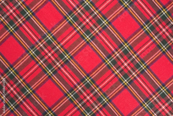 Fototapeta Tekstura w kratę tkaniny