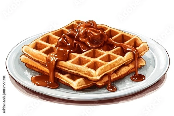 Fototapeta illustration of an ice cream set. Different types and tastes of cold desserts cups cones soft serve bars sticks popsicles frozen juice in waffles and on sticks. Vintage hand-drawn style generative ai