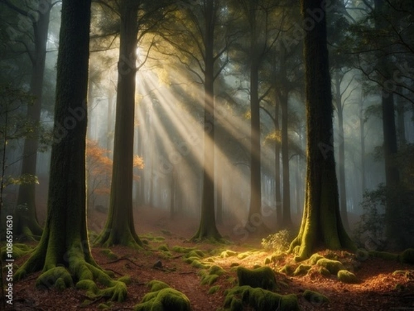 Obraz morning in the forest