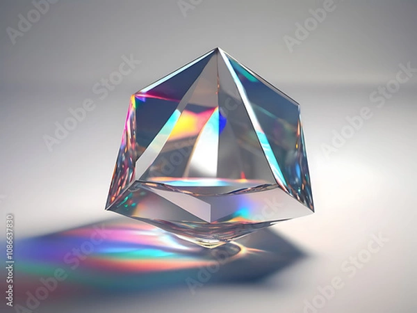 Fototapeta Holographic Prism Singular object Maximum quality and photorealistic