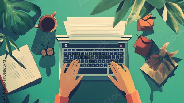 Fototapeta AI-powered writing assistant