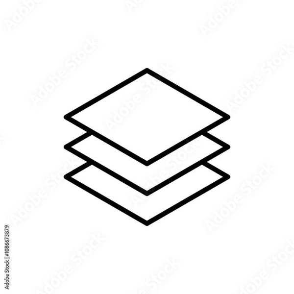 Fototapeta Layers icon linear logo isolated