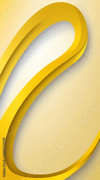 Fototapeta Abstract Background with Curved Yellow Shapes