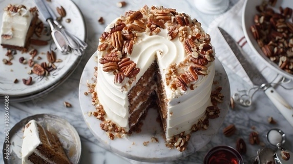 Obraz The core of the hummingbird cake was flawlessly baking and chilling