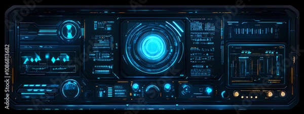 Fototapeta Digital Command Center