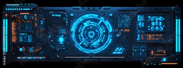 Fototapeta Digital Command Center