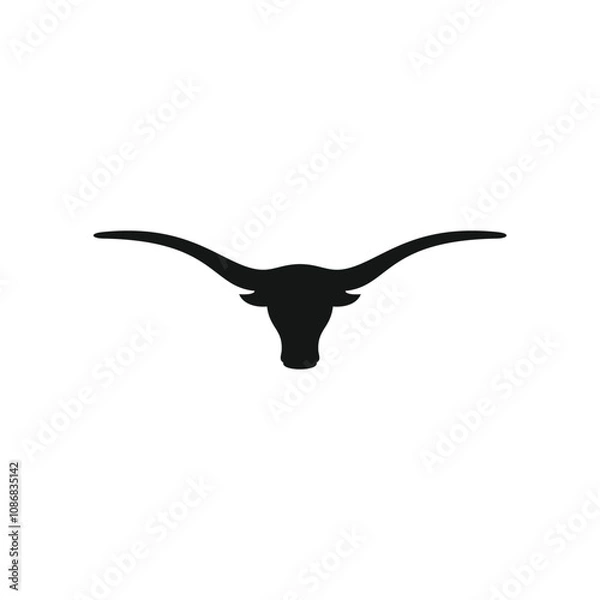 Obraz Long horn logo template vector illustration