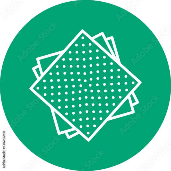 Obraz Sandpaper line circle icon