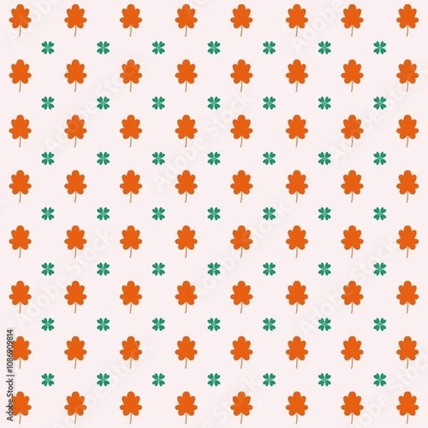 Fototapeta seamless pattern with leaves
