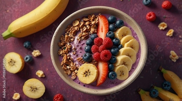 Obraz Smoothie bowl with banana