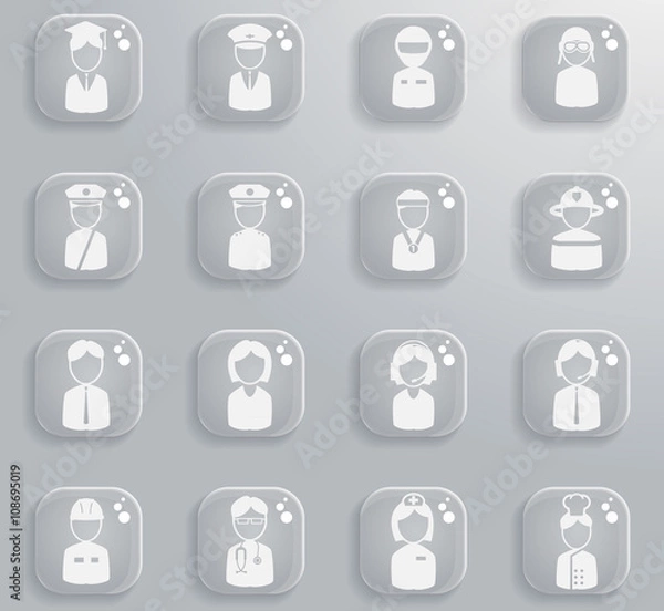 Fototapeta Ocupation simply icons