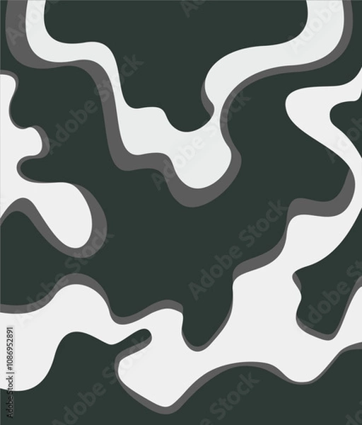 Fototapeta Flowing soft wavy chaotic elements, abstract liquid stains [vector]