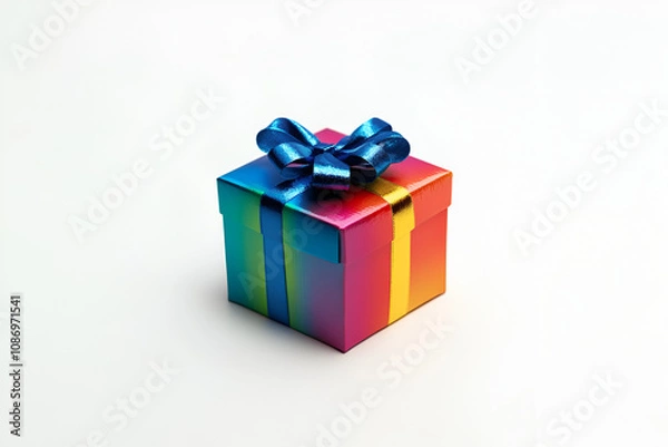 Fototapeta Gift box unwrapped home product photography minimalist setting close-up view celebration and surprise