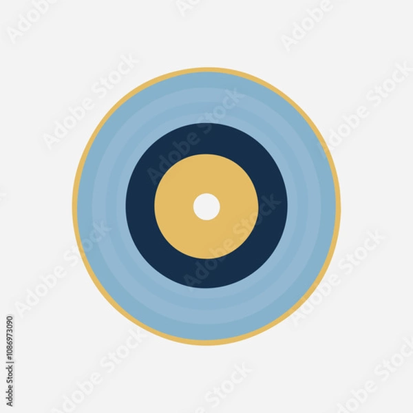Obraz LP sound record, Vinyl record symbol illustration 