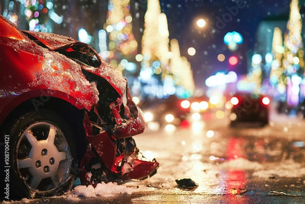 Obraz drink driving car crash	