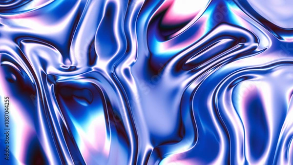 Fototapeta Abstract chromatic liquid surface flow background