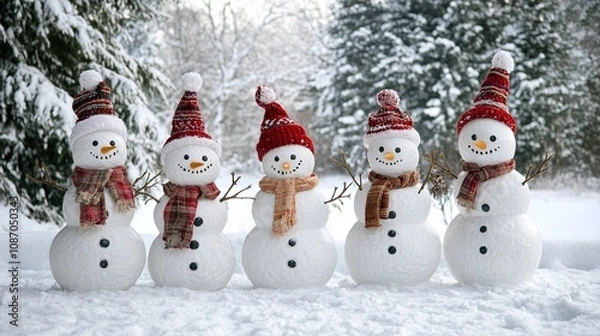 Obraz snowman on the snow