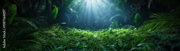 Fototapeta Vibrant grassland biome showcasing a rich diversity of flora and fauna in a natural ecosystem.