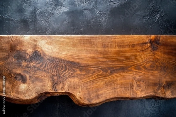 Fototapeta Natural Wood Surface with Unique Grain Patterns