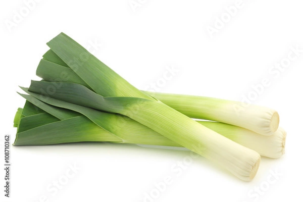 Obraz świeży por na białym tle