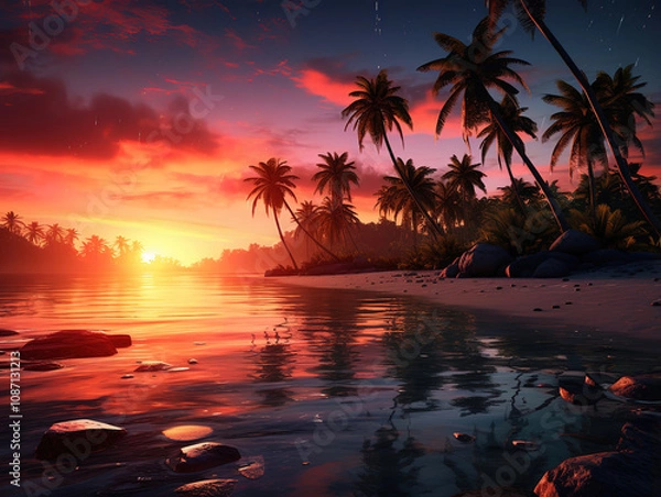 Fototapeta Fantastic Beautiful seaside landscape