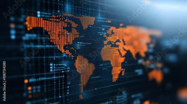 Fototapeta Global financial trends analysis tools for international markets, enhancing portfolio management strategies and decision-making processes