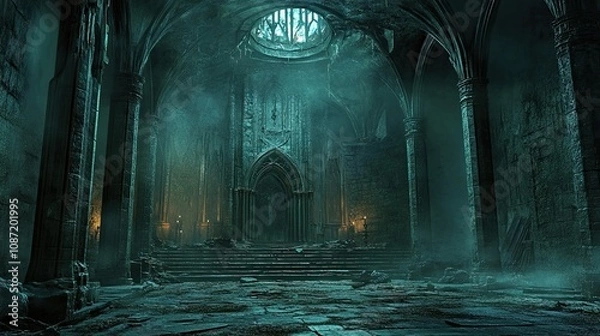 Fototapeta Eerie Dungeon Interior 