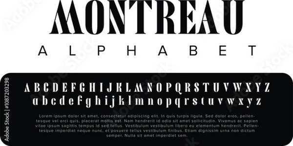 Obraz Luxury Montreau Stylish alphabet letters font for logo
