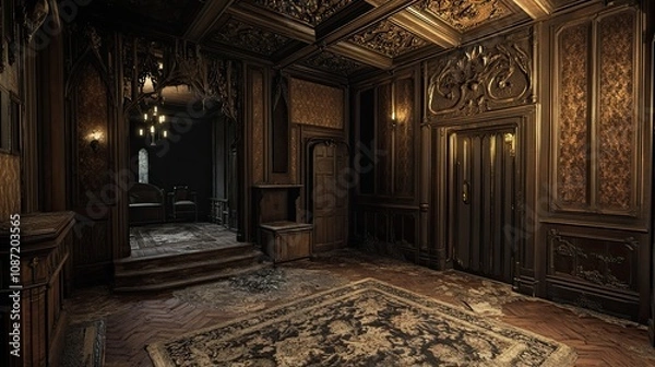 Obraz Eerie Mansion Interior 