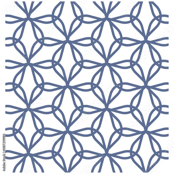 Obraz 輪違い麻の葉の模様