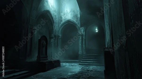 Fototapeta Spectral Graveyard Interior 