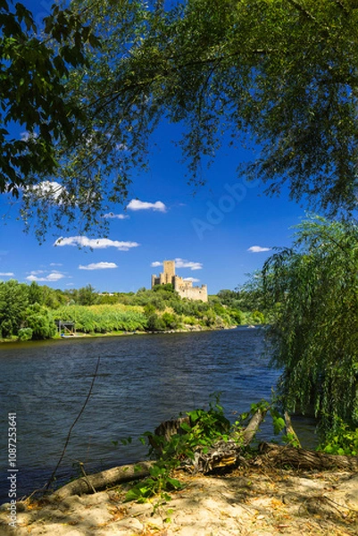 Obraz Templar castle of Almourol located in an isle in the middle of the Tagus river