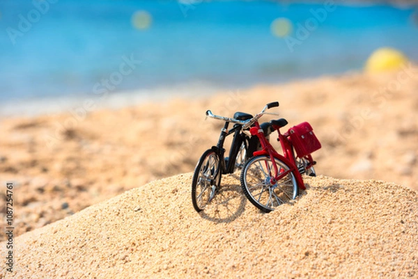 Fototapeta Bikes at the beach