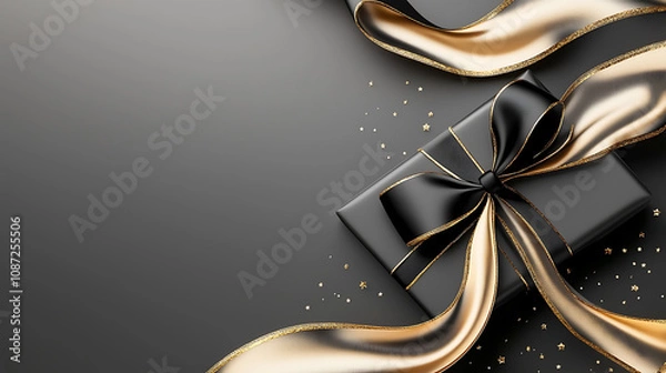 Fototapeta Elegant gift presentation for special occasions celebratory event graphic design minimalist style close-up view gift-giving concept