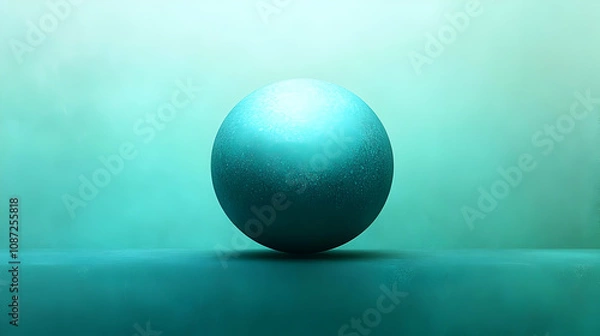 Fototapeta Teal Sphere 3D Render