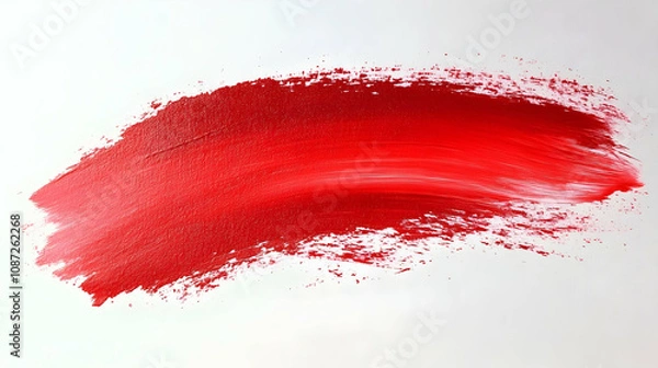 Obraz Abstract Red Brushstroke Illustration