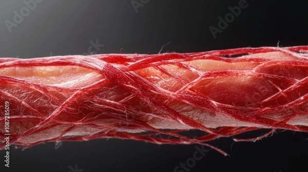 Fototapeta Close-Up of Muscle Fibers and Capillaries