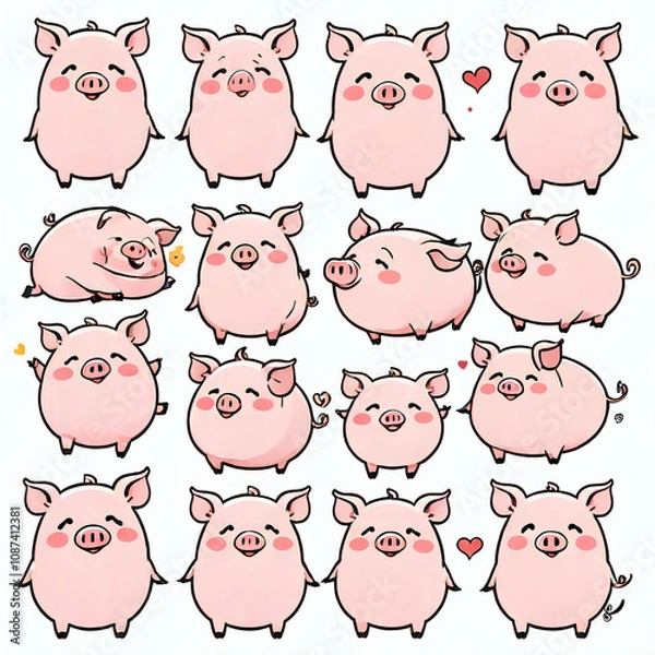 Obraz ぶたのいる背景