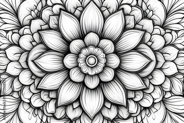 Fototapeta Ornamental luxury mandala pattern luxury ornamental mandala design background in gold color mandala design idea, mandala design vector, mandala sample flower Mandala for print poster, cover, brochure	