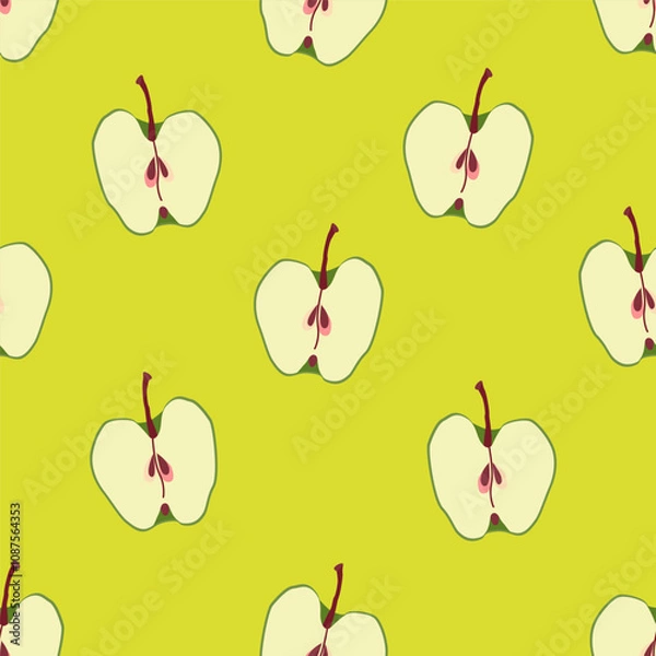 Fototapeta Seamless pattern abstract apple for prints, wallpaper, textiles, packaging.
