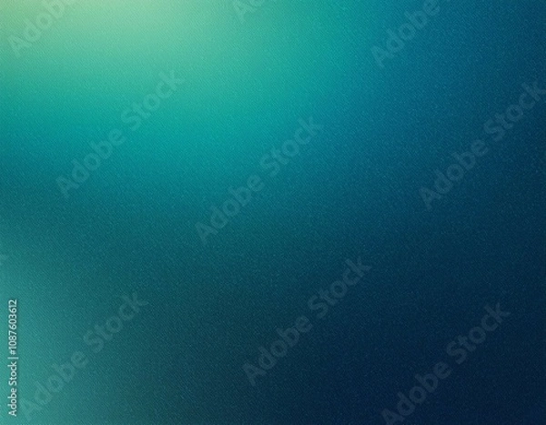 Fototapeta teal green blue grainy color gradient background glowing noise texture cover header poster design