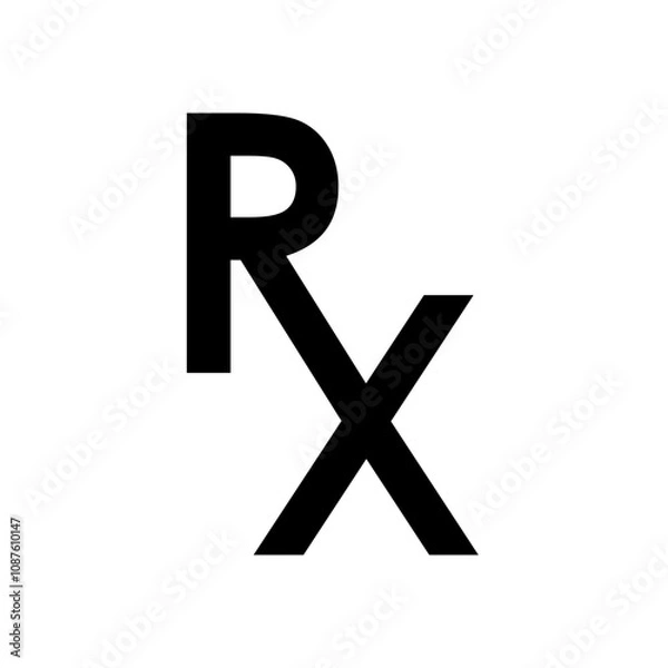 Fototapeta RX icon signage trendy design template.