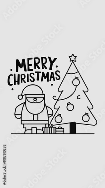 Fototapeta Santa family charismas abstract poster 