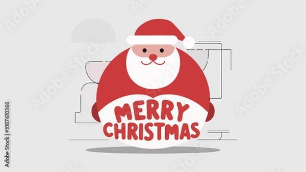 Fototapeta Santa family charismas abstract poster 