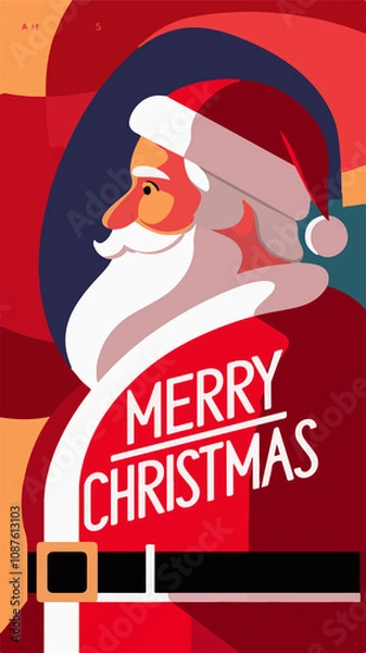 Fototapeta Santa family charismas abstract poster 