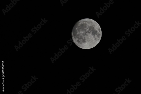 Fototapeta Moon with black sky