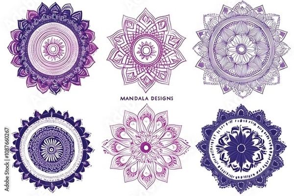 Obraz Ornamental luxury mandala pattern luxury ornamental mandala design background in gold color mandala design idea, mandala design vector, mandala sample flower Mandala for print poster, cover, brochure
