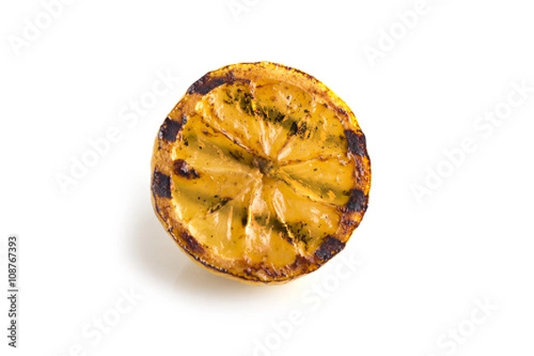 Fototapeta lemon grill - grilled lemons on a white background to highlight