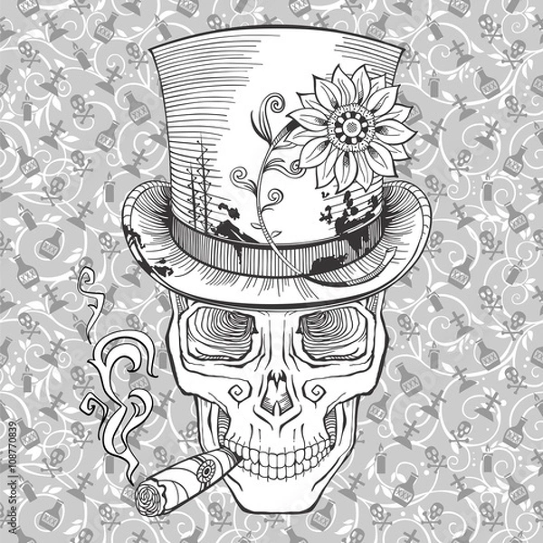 Fototapeta day of the dead, baron samedi image