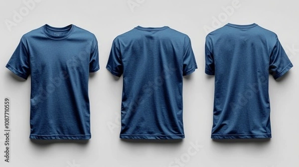 Fototapeta Denim Relaxed Fit T-shirt Mockup. Generative AI